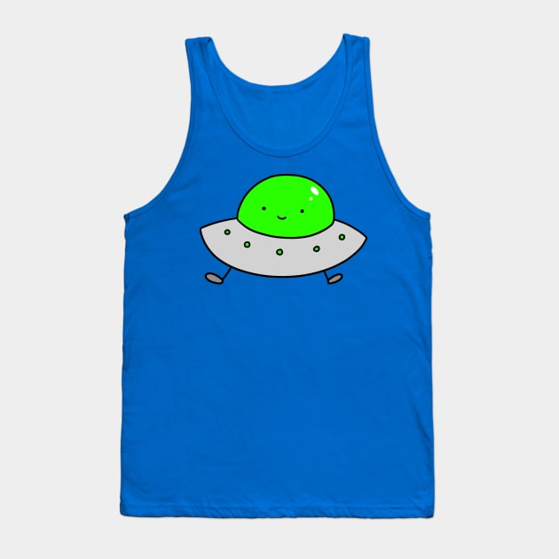 Cute Smiling UFO Tank Top by saradaboru